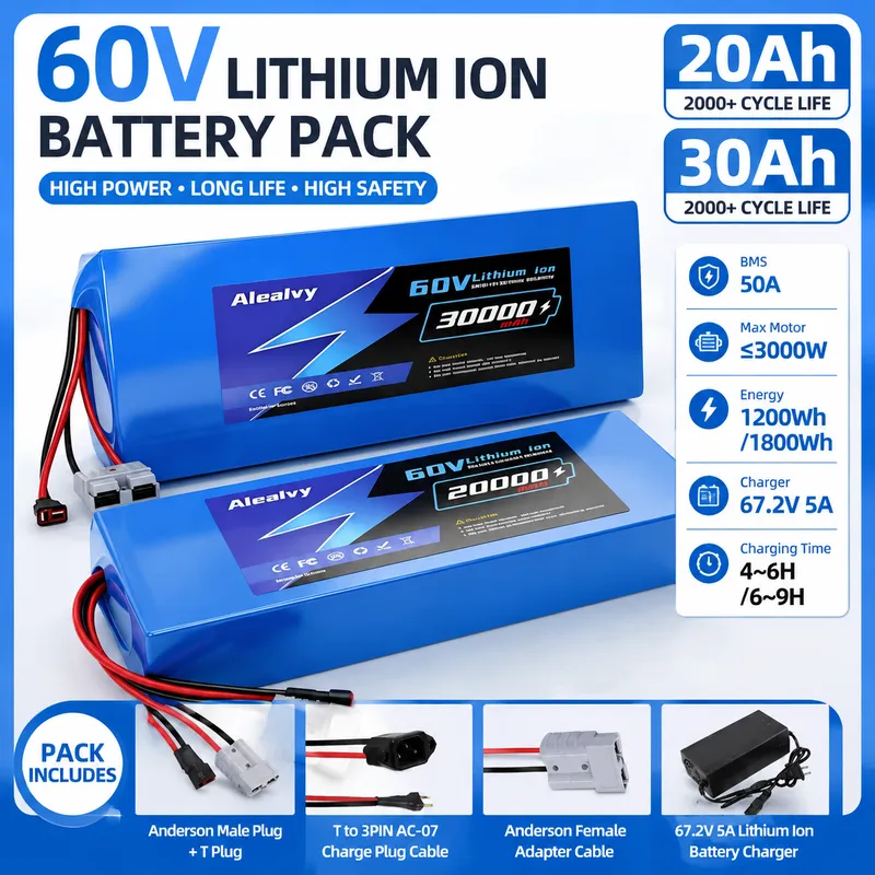 Pacco batteria al litio 21700  - 60V 30Ah Electric Scooter Battery recensione e prezzo