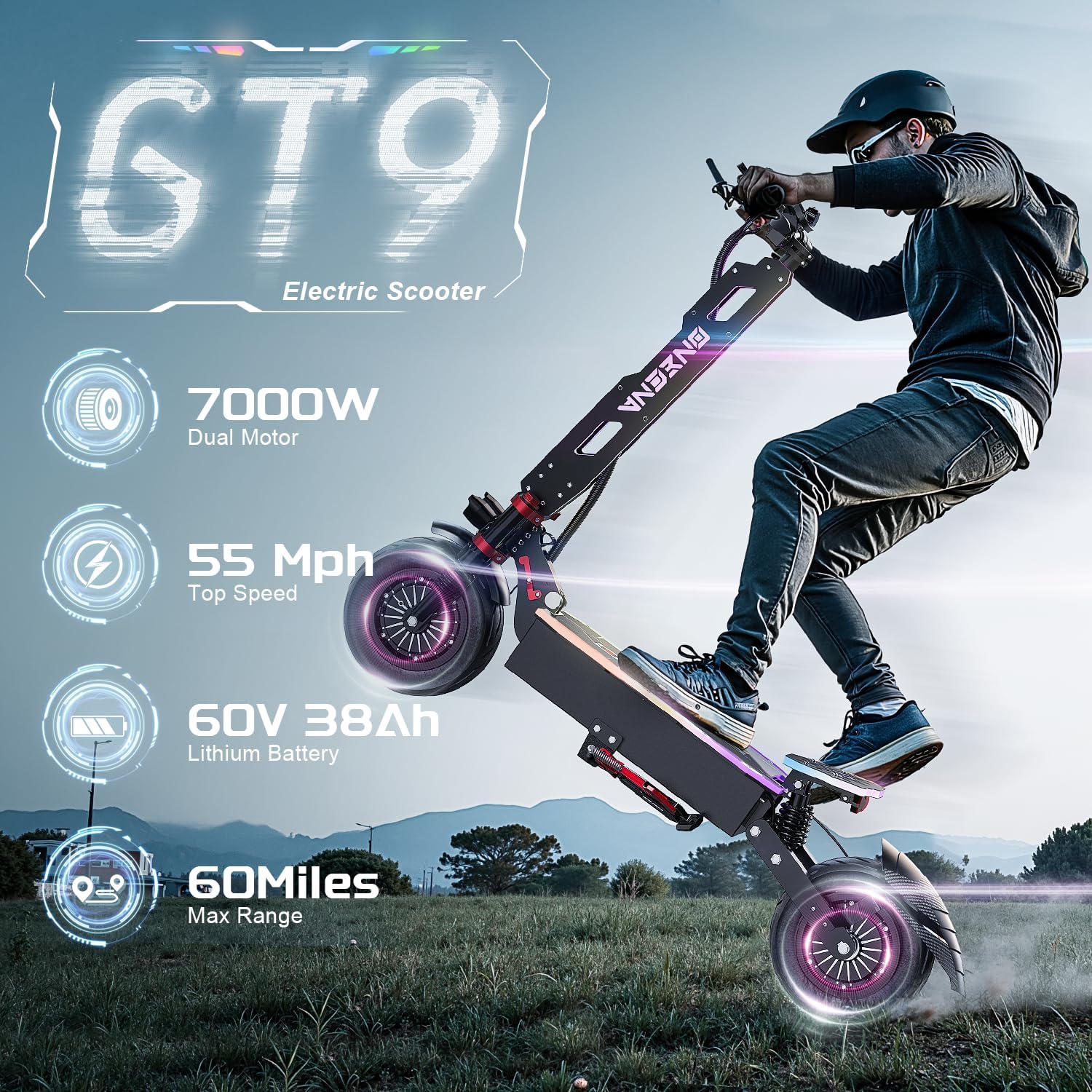 ONECNA NEW GT9 GT8 GT7 Monopat - 60V 5600W Dual Motor Electric Scooter recensione e prezzo