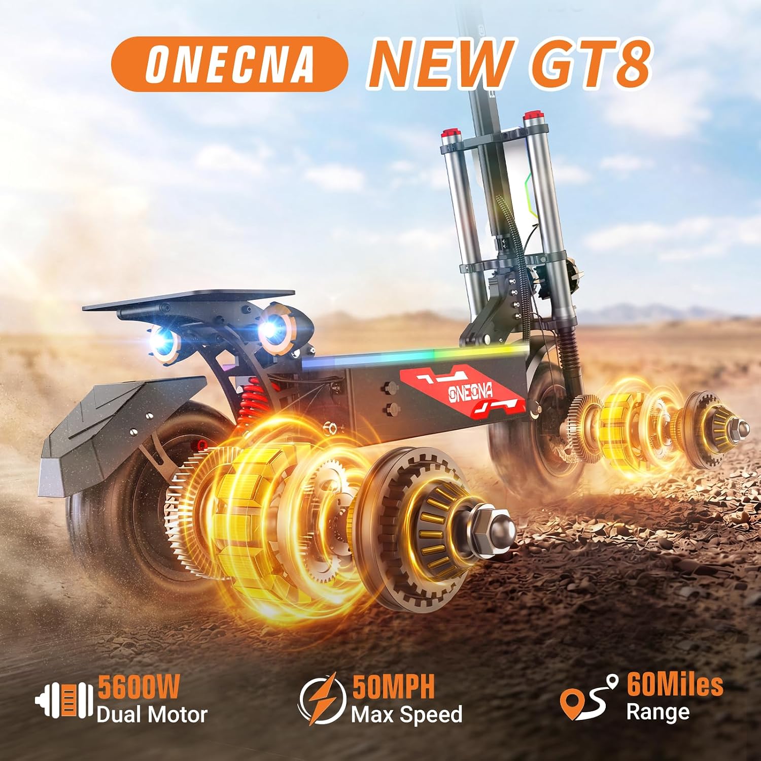 ONECNA NEW GT8PRO, monopattino - 60V 5600W Dual Motor Electric Scooter recensione e prezzo